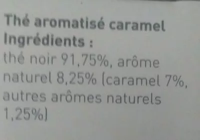 Lista de ingredientes del producto Thė caramel 1336, Scop Ti 20 mousselines (40 g)