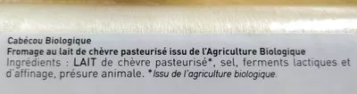 Lista de ingredientes del producto Trois cabécous (21% MG) La Lémance 105 g (3 * 35 g)