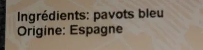 Lista de ingredientes del producto Graines de pavot  