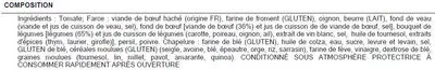 Lista de ingredientes del producto 2 tomates farcies Tout feu tout frais, Brédial 400g