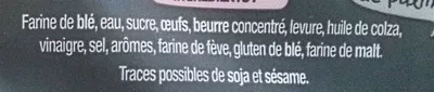 Lista de ingredientes del producto Muffins Viennois La Boulangère 250g