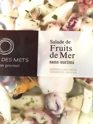 Lista de ingredientes del producto Salade de Fruits de mer sans surimi Palais des Mets 200 g