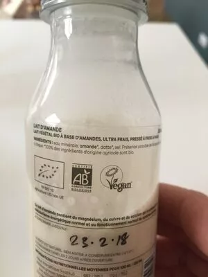 Lista de ingredientes del producto Lait D'amandes Relaxant Atelier Nubio 