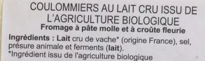 Lista de ingredientes del producto Coulommiers Lait plaisirs 350 g