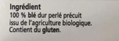 Lista de ingredientes del producto Blé précuit incollable Autour du riz 500 g