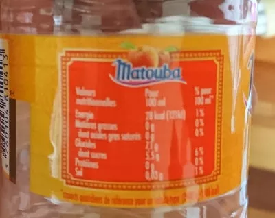 Lista de ingredientes del producto Thé noir à la pêche matouba 50cl