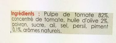 Lista de ingredientes del producto Sugo all' Arrabbiata Tradizioni d'Italia 