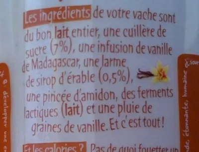 Lista de ingredientes del producto Vache à boire Michel et Augustin, Michel et Augustin les trublions du goût 500 ml