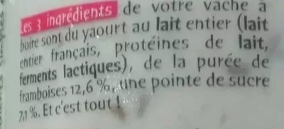 Lista de ingredientes del producto Vache à Boire Framboise Michel et Augustin 500 ml