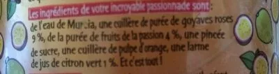 Lista de ingredientes del producto L'incroyable Passionnade Aux Goyaves Roses Michel Et Augustin 