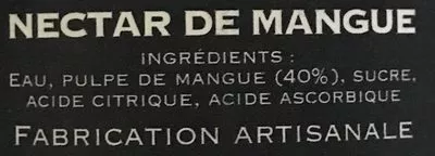 Lista de ingredientes del producto Nectar de mangue Atelier Patrick Font 