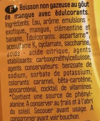 Lista de ingredientes del producto Multivitaminé mangue Safari 