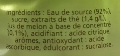 Lista de ingredientes del producto Solpak thé saveur melon Solpak 