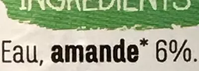 Lista de ingredientes del producto Boisson végétale aux amandes  