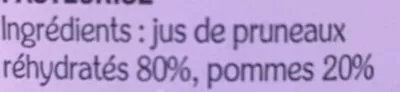 Lista de ingredientes del producto Jus au pruneau Cœur de Pom 1 L