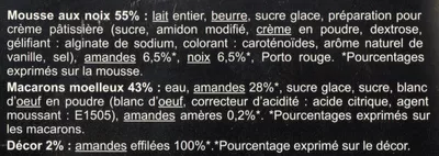 Lista de ingredientes del producto Succès aux Noix Sans marque 410 g e