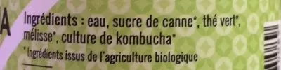 Lista de ingredientes del producto Kombucha Kombucha Bio 