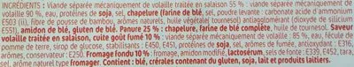 Lista de ingredientes del producto Chicken Crousty façon Cordon Bleu Arabi 400 g