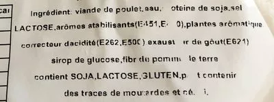 Lista de ingredientes del producto Lamellles de Kebab Al Dunya 1 kg