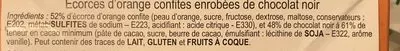 Lista de ingredientes del producto ORANGETTES NOIR KADODIS 170 g