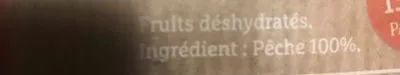 Lista de ingredientes del producto Pêches Il Etait un Fruit 45 g