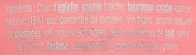 Lista de ingredientes del producto Rillettes de crabe Le Cayenne 135 g