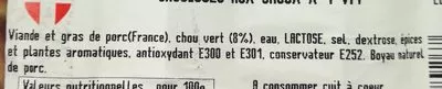 Lista de ingredientes del producto Diots de Savoie aux choux à l'ancienne  