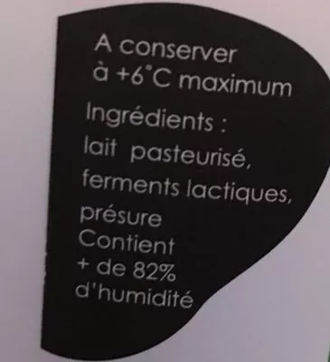 Lista de ingredientes del producto Faisselle Coeur de fermier 1 kg