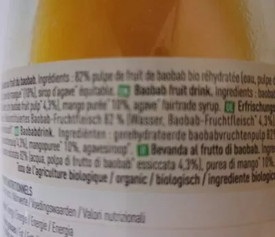 Lista de ingredientes del producto Matahi superfruit Matahi 75 cl