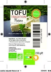 Lista de ingredientes del producto Tofu nature Locadelice 250 g