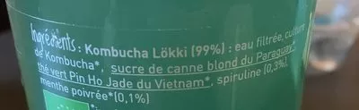 Lista de ingredientes del producto Kombucha Spiruline / Menthe Kombucha,  LÖKKI Kombucha 33 cl