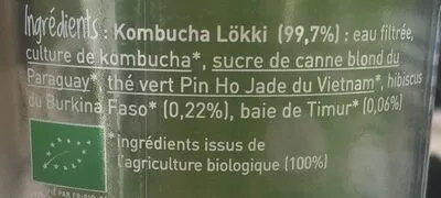 Lista de ingredientes del producto Lokki Kombucha LÖKKI Kombucha 33 cl