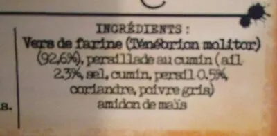 Lista de ingredientes del producto Ténébrion - vers de farine.  