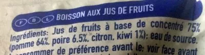 Lista de ingredientes del producto Fruit Crush Capri sun 