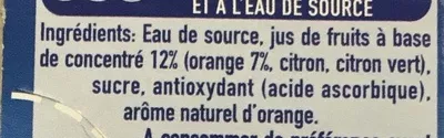 Lista de ingredientes del producto Orange (Mega Pack) Capri-Sun 14 * 200 ml