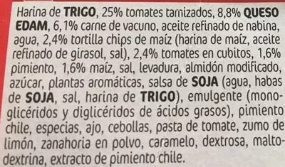 Lista de ingredientes del producto Pannini Tex-mex Dr. Oetker 