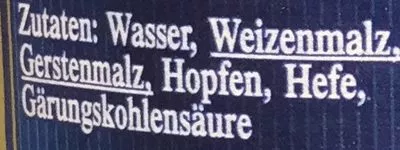 Lista de ingredientes del producto Erdinger Alkoholfrei Erdinger 0.33 l