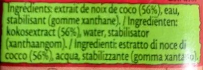 Lista de ingredientes del producto Lait de coco Suzi Wan 200 ml