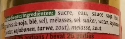 Lista de ingredientes del producto Sauce soja sucrée Suzi Wan, Mars 125 ml