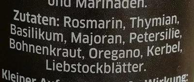 Lista de ingredientes del producto Kräuter der Provence Ostmann 15 g