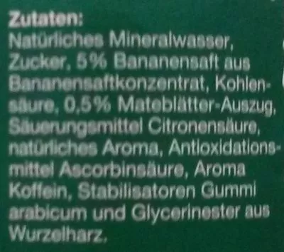 Lista de ingredientes del producto Mio Mio Mate Banana Mio Mio Mate, Vivaris 0,5L