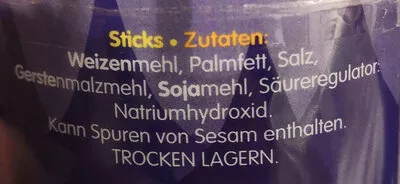 Lista de ingredientes del producto MAYKA Sticks aus dem Schwarzwald MAYKA 100 g