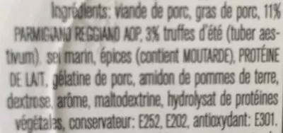 Lista de ingredientes del producto Saltufo Bedford 80 g