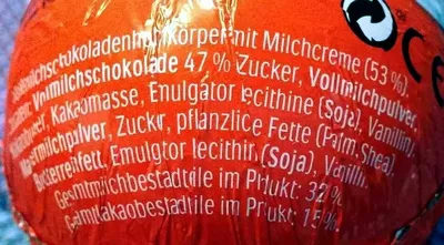 Lista de ingredientes del producto Kinder Überraschung Kinder, Ferrero 20 g