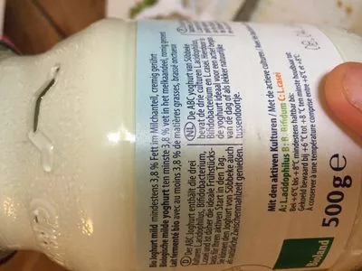 Lista de ingredientes del producto Bio ABC Jogurt Söbbeke 500 g