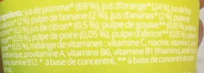 Lista de ingredientes del producto Multi-vitamin Valensina 1 L