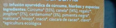 Lista de ingredientes del producto Curcuma Chai Yogi Tea 34 g