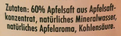 Lista de ingredientes del producto Bad Liebenwerda Apfelschorle Bad Liebenwerda 1 l