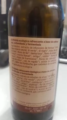 Lista de ingredientes del producto Kombucha Voelkel 