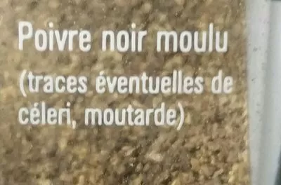 Lista de ingredientes del producto Poivre noir moulu Fuchs 